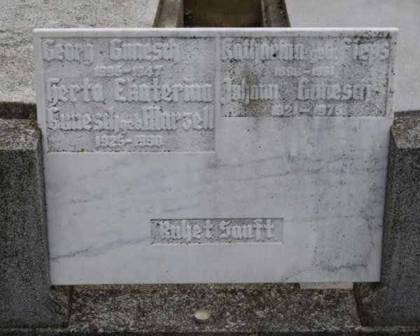 Gunesch Georg 1895-1947 Marzell Herta 1925-1990 Grabstein